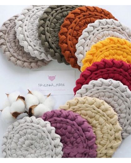 Handmade Original Crochet Coaster Cup Mat